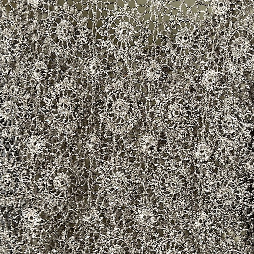 Carmen Marc Valvo Gorgeous Gold Floral Crochet Two Shirt Set **Sz Petite M**🌺🌺 - Picture 6 of 8